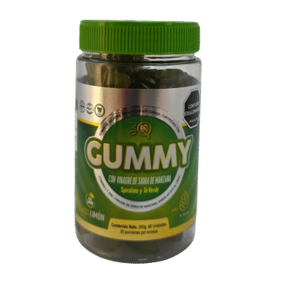 Gummy Gomitas con Vinagre de Sidra de Manzana, Spirulina y Té Verde